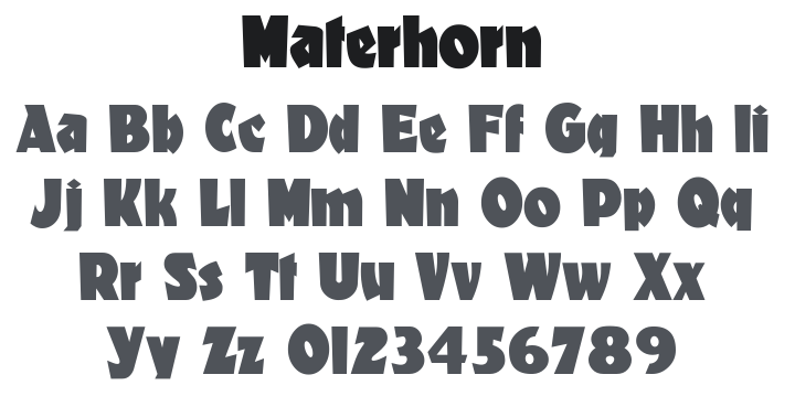 Materhorn Font