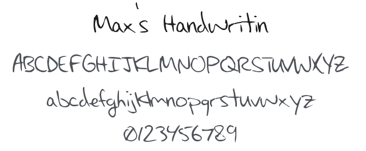 Max's Handwritin Font