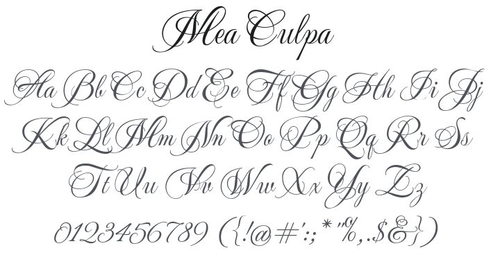Mea Culpa Font
