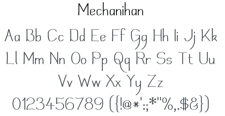 Mechanihan Font Family