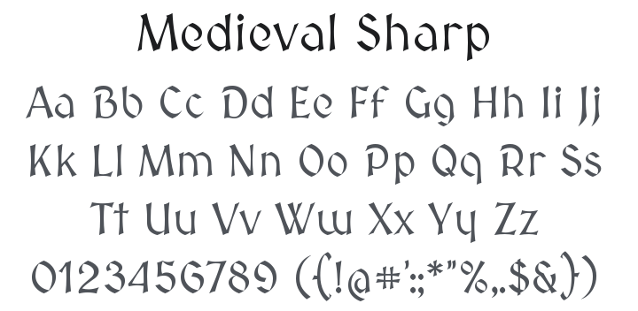 Medieval Sharp Font Family