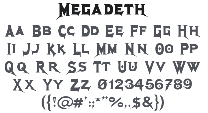 Megadeth Font