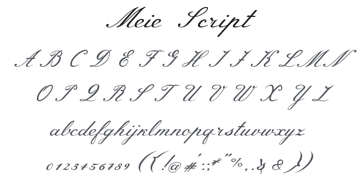 Meie Script Font