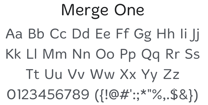 Merge One Font