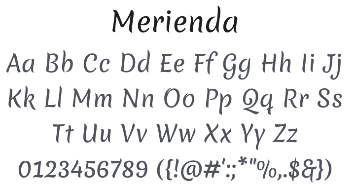Merienda Font Family
