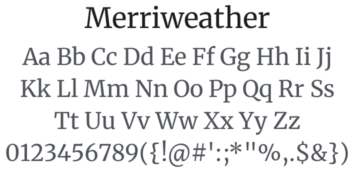 Merriweather Font Family