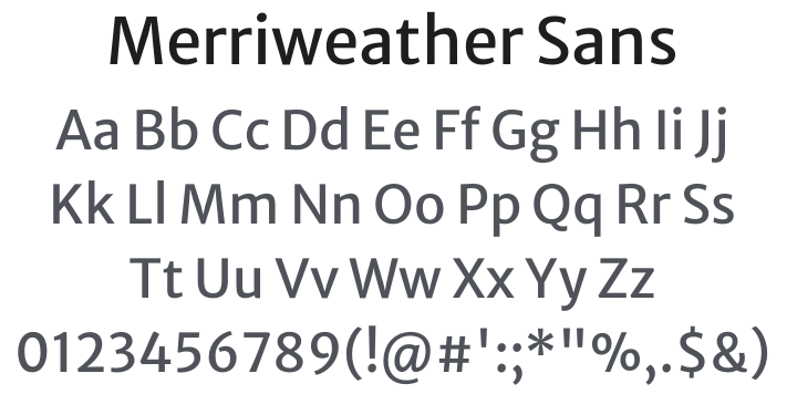 Merriweather Sans Font Family