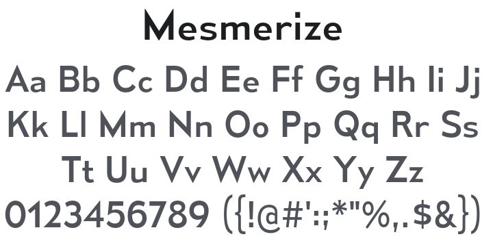 Mesmerize Font Family
