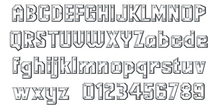 Messing Lettern Font