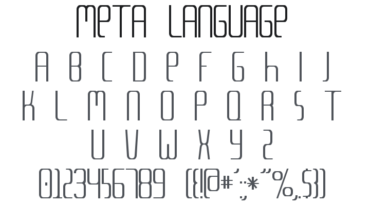 Meta Language Font