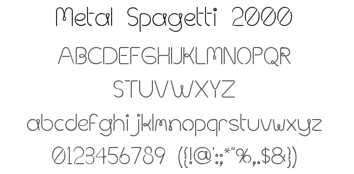 Metal Spagetti 2000 Font