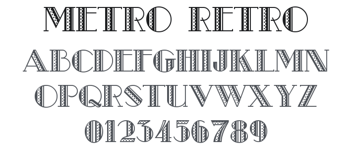 Metro Retro Font