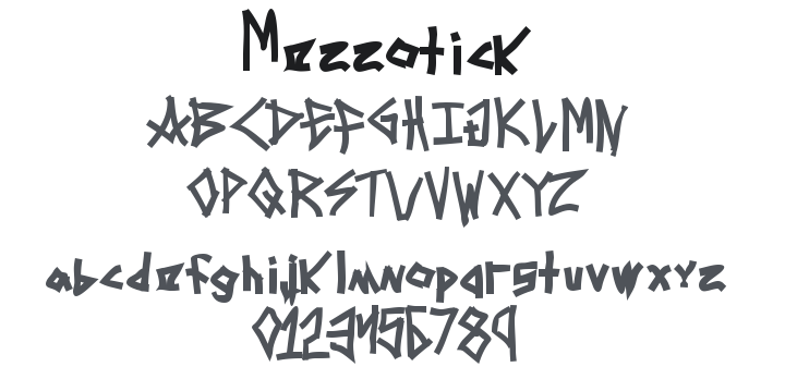 Mezzotick Font