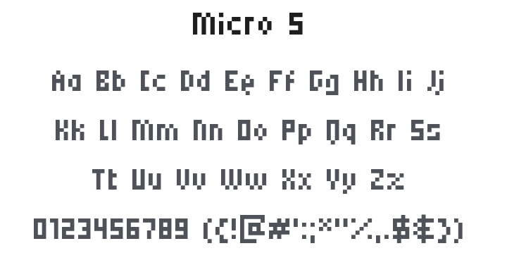 Micro 5 Font Family