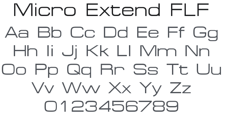 Micro Extend FLF Font Family