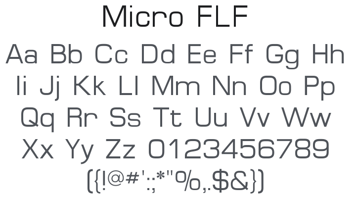 Micro FLF Font Family