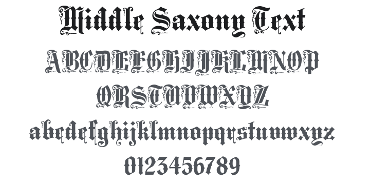 Middle Saxony Text Font