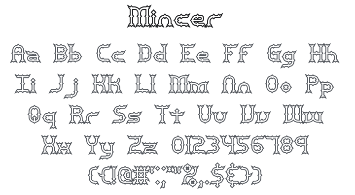 Mincer Font
