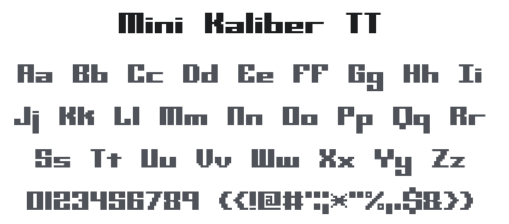 Mini Kaliber TT Font Family