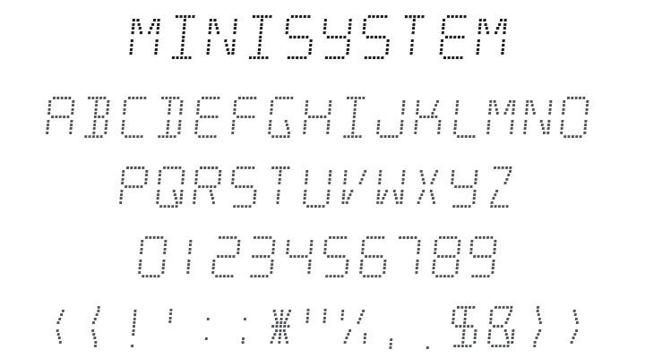 Minisystem Font