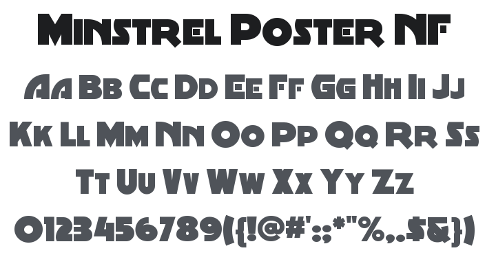Minstrel Poster NF Font Family