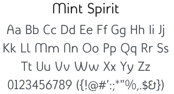 Mint Spirit Font Family