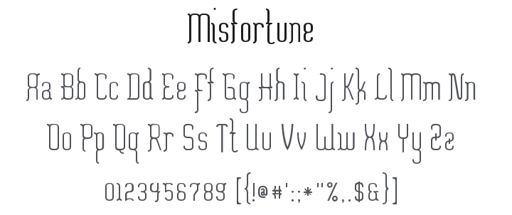 Misfortune Font