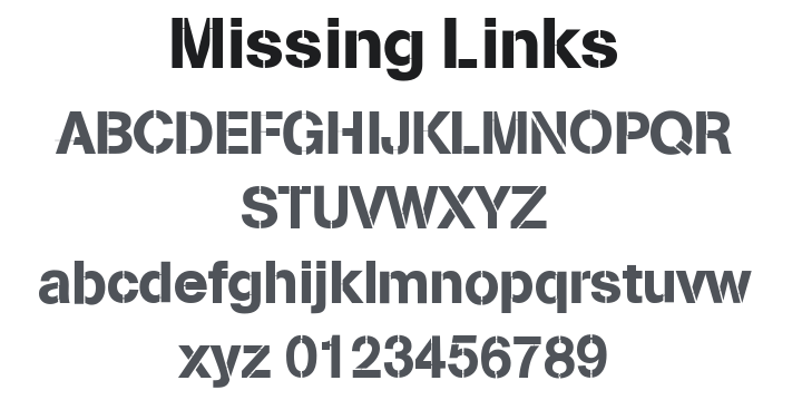 Missing Links Font