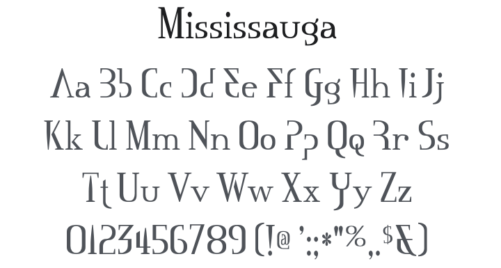 Mississauga Font