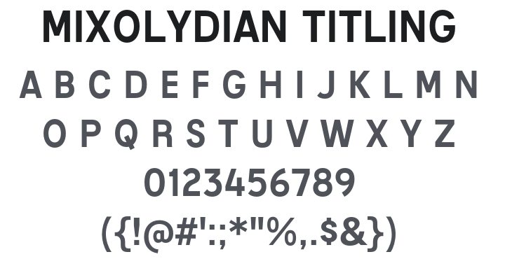 Mixolydian Titling Font Family