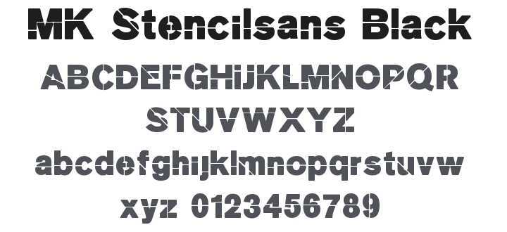 MK Stencilsans Black Font