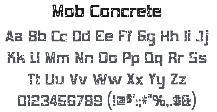 Mob Concrete Font