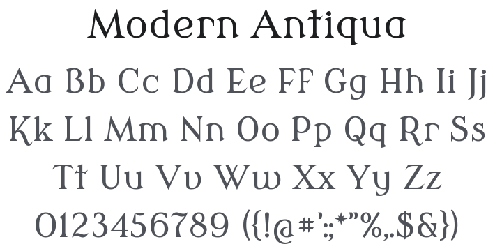 Modern Antiqua Font Family