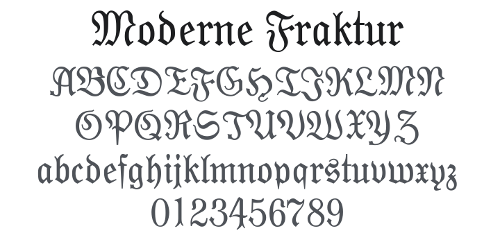 Moderne Fraktur Font