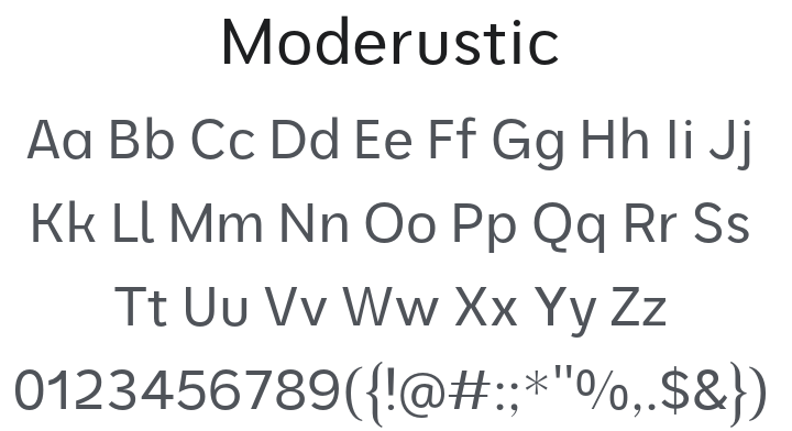 Moderustic Font Family