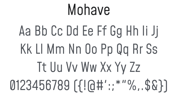 Mohave Font Family