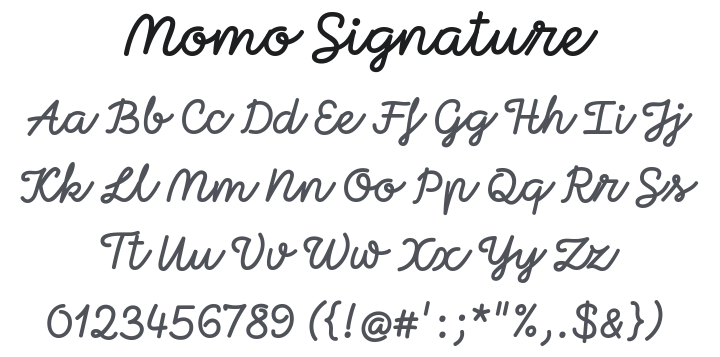 Momo Signature Font