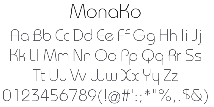 MonaKo Font