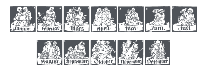 Monats Vignetten 1 Font