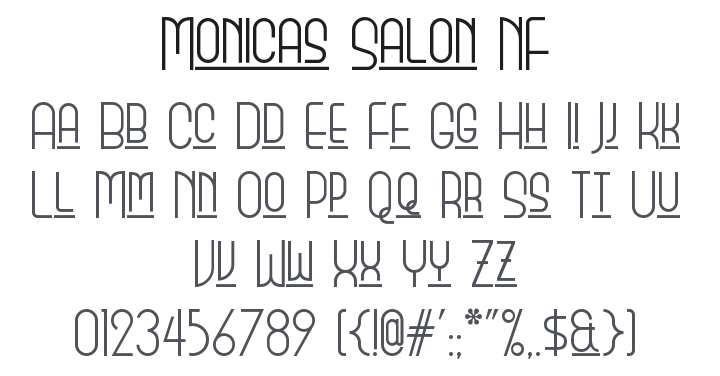 Monicas Salon NF Font Family