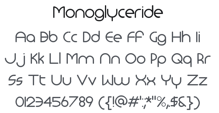 Monoglyceride Font Family