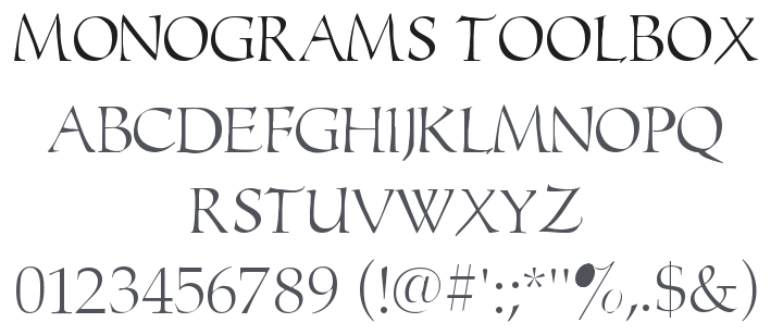 Monograms Toolbox Font