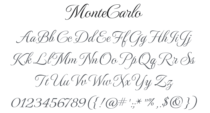 MonteCarlo Font
