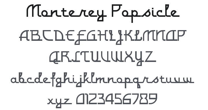 Monterey Popsicle Font