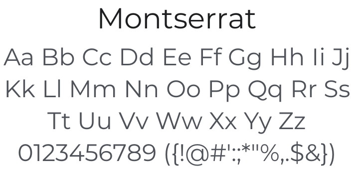 Montserrat Font Family