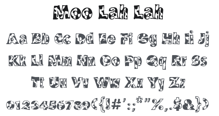 Moo Lah Lah Font