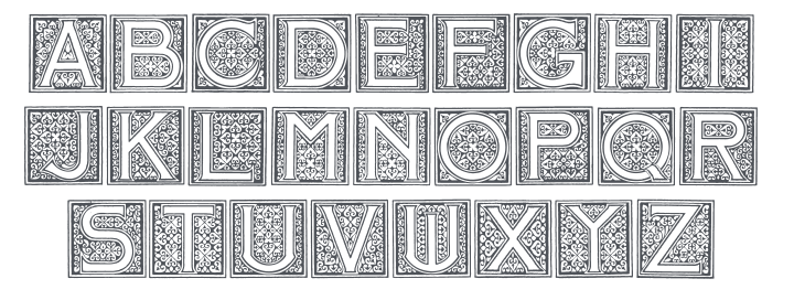 Mosaic Initials Font