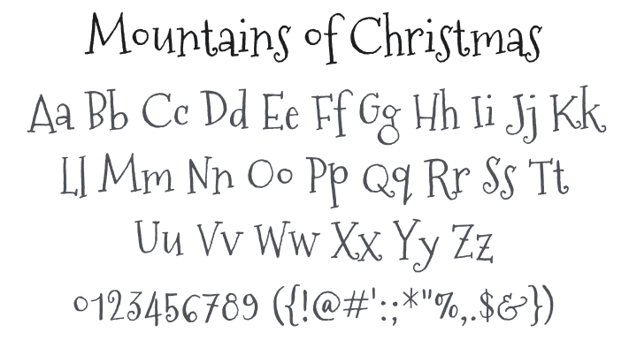 Mountains of Christmas Font Family