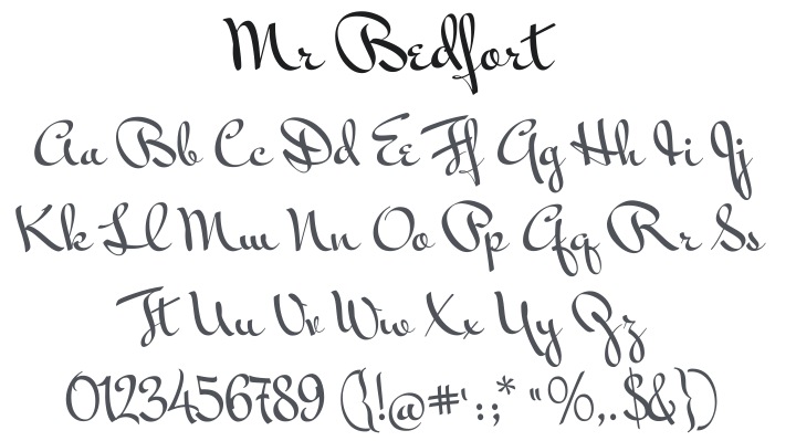 Mr Bedfort Font
