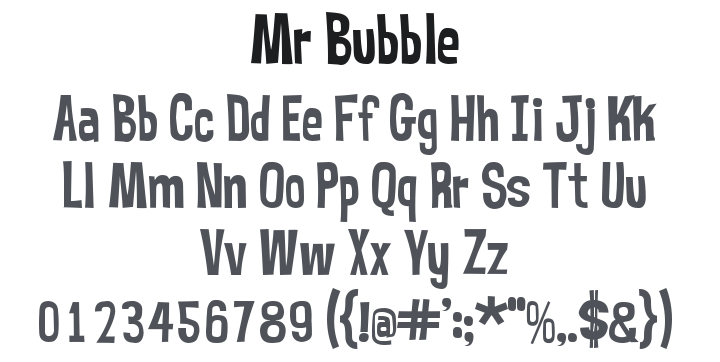 Mr Bubble Font